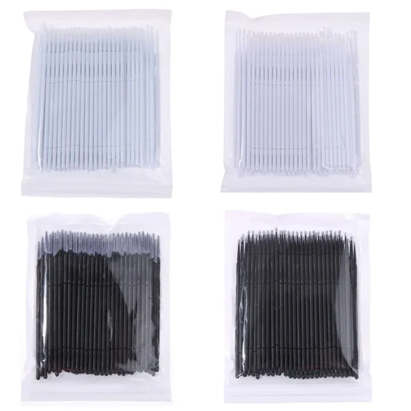 100Pcs Professional  Disposable Eyelash  Extension Micro  Brush Applicator Make  Up Mascara  Swab  Brushes Swab makeup brushes 5