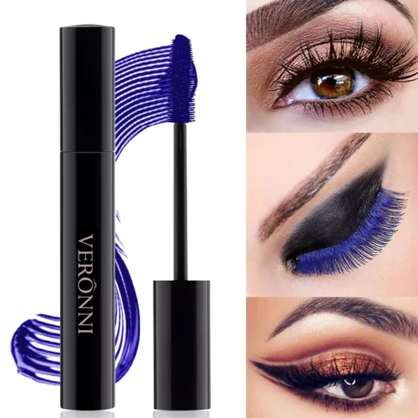 Color Mascara Eyelashes Lengthening Mascara 4D Silk Fiber Waterproof Curling Mascara Black Eyelashes Extension Make Up Cosmetics 2