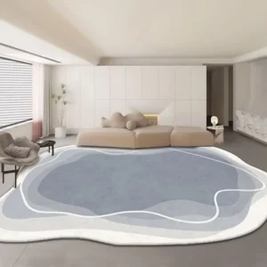 Cream Style Profiled Imitation Cashmere Carpet Comfortable Soft Bedroom Living Room Home Decor Cloakroom Office Floor Mat 2