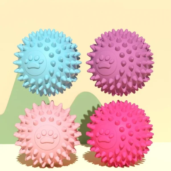 Pet Dog Toy Ball Solid Bite-Resistant Chewing Indestructible Bouncing Ball Dog Rubber Training Interactive Game Teething Ball 3
