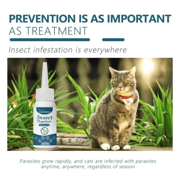 50ml Pet Anti Flea Tick Agent for Cats, Dogs, and Dogs. Extracorporeal Deworming Skin Cleaning Agent for Lice, Ticks, and Ticks 4