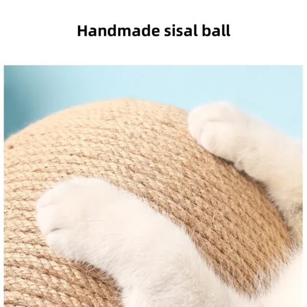 Cat Scratching Ball Toy Kitten Sisal Rope Ball Board Grinding Paws Toy Cats Scratcher Wear-resistant Pet Furniture Supplies 4