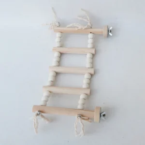 5/8 Steps Wood Ladder Pet Interactive Bird Parrot Toy Ladder for Hamster Cage Funny Grinding Stick Climbing Toy Bird Accessories 6