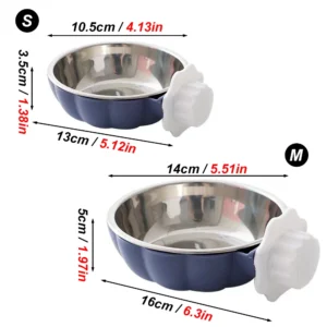 Movable Lifting Pet Hanging Food Bowl Pumpkin Shaped Stainless Steel Water Bowl for Rabbit Hamster Bird Cat Pet Feeding Supplies 2