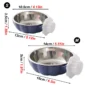 Movable Lifting Pet Hanging Food Bowl Pumpkin Shaped Stainless Steel Water Bowl for Rabbit Hamster Bird Cat Pet Feeding Supplies 2