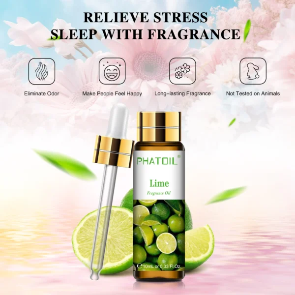 10ml Pure Fruit Flower Aroma Fragrance Oil for Candle Soap Making Strawberry Mango Passion Musk Banana Coconut Oils with Dropper 3