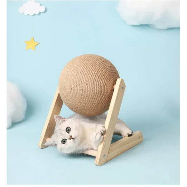 Cat Scratching Ball Toy Kitten Sisal Rope Ball Board Grinding Paws Toy Cats Scratcher Wear-resistant Pet Furniture Supplies 3