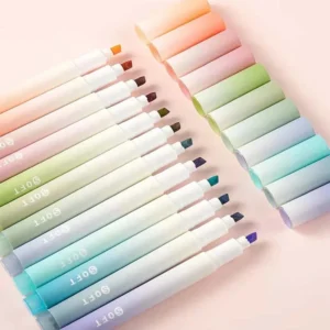 12 Color-changing Highlighters, Soft Color Eye Protection, Smooth Writing Suitable for Highlighting, Hand Accounts, Graffiti