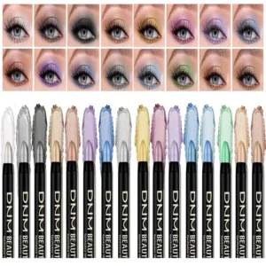 16 Colors Pearlescent Eyeliner, Color Glitter Waterproof Long-Lasting Eye Makeup Non-smudge Eyeliner 2