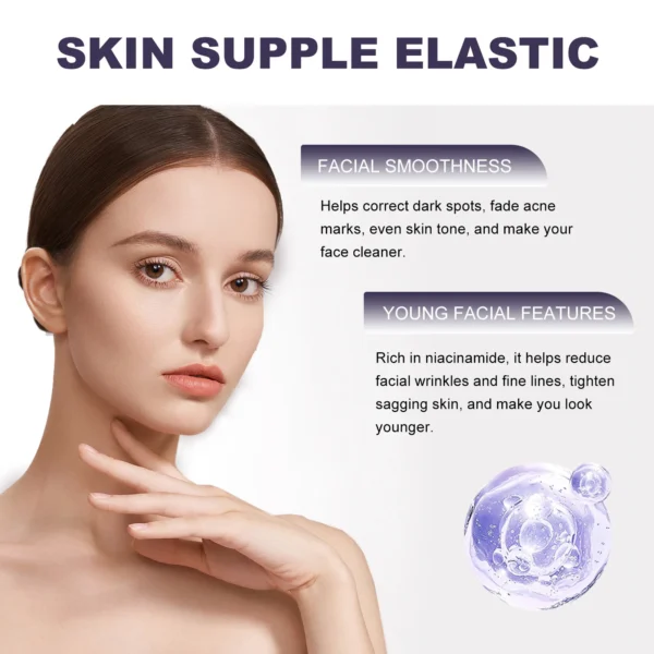 Anti Wrinkle Facial Serum Dark Spot Removal Fade Acne Marks Smooth Fine Line Firming Tightening Vitamin B3 Moisturizing Essence 5