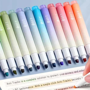 12 Color-changing Highlighters, Soft Color Eye Protection, Smooth Writing Suitable for Highlighting, Hand Accounts, Graffiti 2