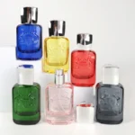 Perfume Bottle 30ml Portable Empty Thick Bottom Glass Colorful Cosmetic Packing Sample Refillable Vials Flat Mist Spray Bottle