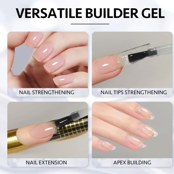 KODIES GEL Builder Nail Gel Polish In A Bottle 15ML Semi Permanent UV Pink Biabs Building Construction Gel for Extension Nailart 4