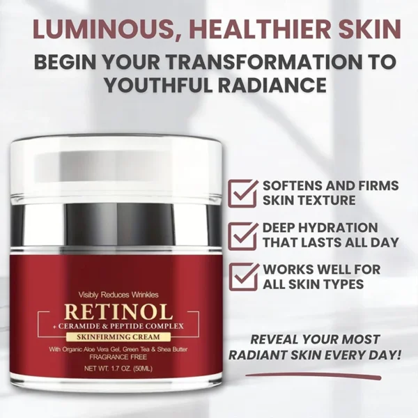 Instant Retinol Cream Wrinkle Remover Firming Lifting Anti Aging Fade Fine Lines Moisturizing Whitening Korea Repair Skin Care 4