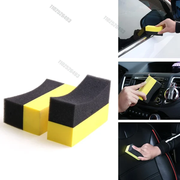40/10/2Pcs Car Wheel Cleaning Sponge Tire Wash Wiper Water Suction Sponge Pad Wax Polishing Tyre Brushes Tool Car Wash Accessory 3