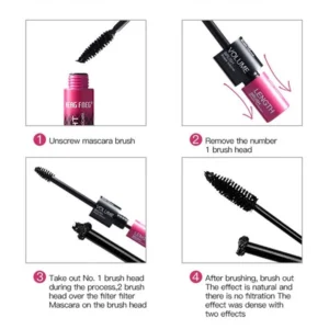 Black Curled Lashes Mascara Lengthens Eyelashes Extra Volume Long Lasting Waterproof Natural Quick Drying Lashes Female Makeup 3
