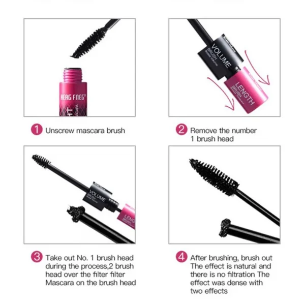 Black Curled Lashes Mascara Lengthens Eyelashes Extra Volume Long Lasting Waterproof Natural Quick Drying Lashes Female Makeup 3