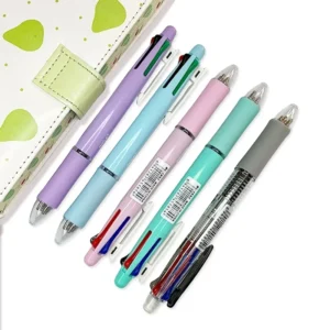 5 In 1 Multicolor Ballpoint Pens 4 Colors Ball Pen 1 Automatic Pencil With Eraser For School Office Writing Supplies Stationery 5