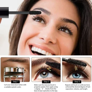 Color Mascara Eyelashes Lengthening Mascara 4D Silk Fiber Waterproof Curling Mascara Black Eyelashes Extension Make Up Cosmetics 5