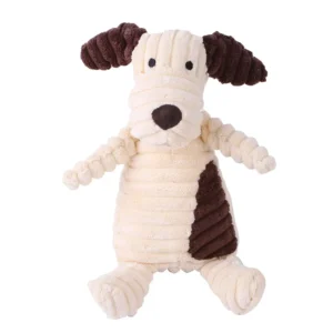 Plush Dog Toy Animals Shape Bite Resistant Squeaky Toys Corduroy Dog Toys for Small Large Dogs Puppy Pets Training Accessories 5