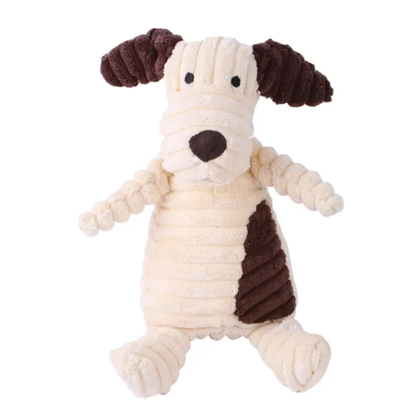 Plush Dog Toy Animals Shape Bite Resistant Squeaky Toys Corduroy Dog Toys for Small Large Dogs Puppy Pets Training Accessories 5