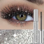 1 PC Diamond Mascara Shining Galaxy Sequins Sweat Proof Glitter Eyelashes Quick Dry Lasting Curling Thick Mascara Shimmer Makeup
