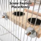 1 Pc Stainless Steel Bird Bowl Feeding Dish Cups Wooden Perch Stand Parrot Cage Feeder for Pet Birds Cockatiels Lovebird Conures 2