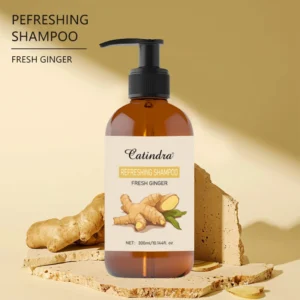 300ml Fresh Ginger Refreshing Shampoo Dry Curly Fluffy Hair Nourishing Straightening Shampoo Conditioner for Female 4