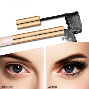 3D Mascara Lengthening Black Lash Eyelash Extension Eye Lashes Brush Beauty Makeup Long-wearing Gold Color Mascara 2