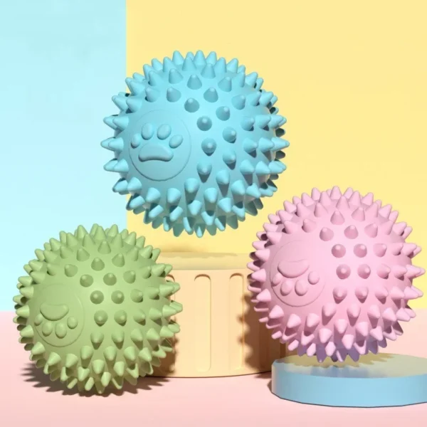 Pet Dog Toy Ball Solid Bite-Resistant Chewing Indestructible Bouncing Ball Dog Rubber Training Interactive Game Teething Ball 2