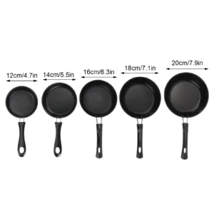 1PC 12-20cm Mini Frying Pan Non-Stick Thickened Stainless Steel Frypan Pot Fried Eggs Saucepan Gas/Induction Kitchen Cookware 
﻿ 2