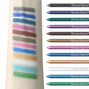 12 Colors Set Glitter & Shimmer Eyeliner Stick Pack - Long-Wearing Blue Tone Eyeliner Pencil with Smooth Application - Versatile 2