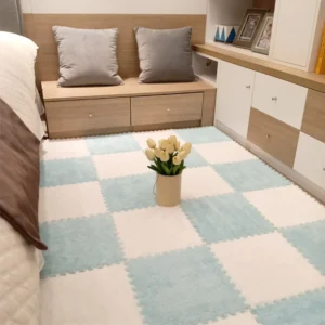 Soft Plush Children's Mat Baby Play Mat Baby Toys Eva Foam Puzzle Carpet In Children's Room Keep Warm Playmat 30*30*1CM 2