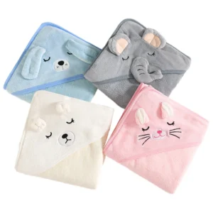 Cartoon Animal Baby Bath Towels Soft Newborn Hooded Towel Blanket Toddler Bathrobe Warm Sleeping Swaddle Wrap for Boys Girls 2