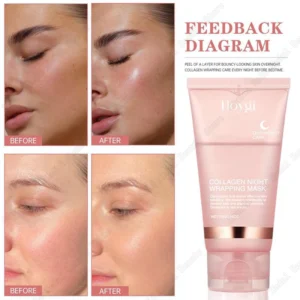 Night Collagen Wrapping Mask Rejuvenation Moisturizing Brightening Korean Face Mask Make Glowy Skin Elasticity Facial Mask 75ml 2