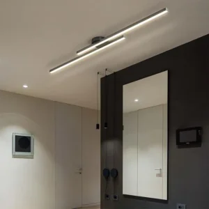 Long Aluminium LED Ceiling Light Modern Creative Design Ceiling Lamp Indoor Lighting Fixture Hallway Balcony Aisle Office Lustre 5