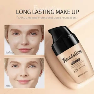 Liquid Foundation Cream Face Concealer Full Coverage Cover Primer Base Natural Waterproof Long Lasting Matte BB Cream Cosmetic 2