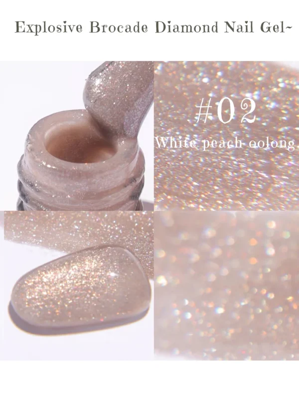 1-3pcs PSK Pink Nails Spring White Peach Oolong 3 Color Series Gel Nail Polish 2025 Youth Super Glitter Nail Art Nail Supplies 4
