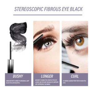 EELHOE Silk Fiber Curling Eyelash Extension Mascara Lengthening Long Lasting Waterproof Eyes Black Lashes Brush Makeup Cosmetics 5