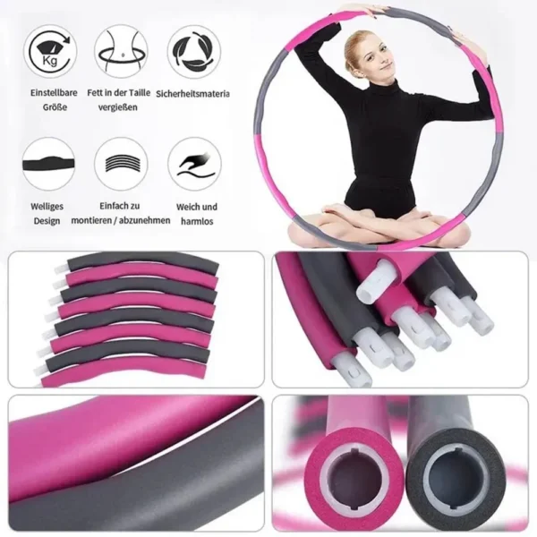 Removable Hula Circle Hoops for Adults Sport Slimming Fitness Equipment Training Ring Circle Adjustable Hoola Hoop for Women 2