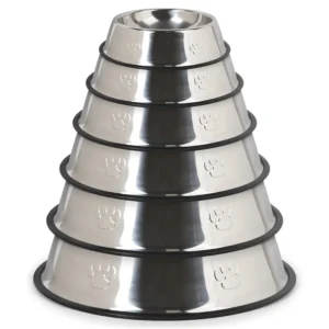 Quality Paw Stainless Steel Pet Dog Bowl Feeder Skidproof Anti-ant Shape Cat Dog Bowls Food Accessories Pet Supplies 6 Sizes 2