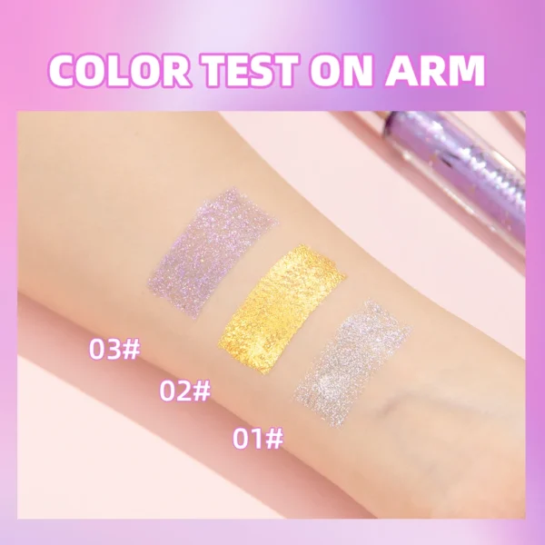 1 PC Diamond Mascara Shining Galaxy Sequins Sweat Proof Glitter Eyelashes Quick Dry Lasting Curling Thick Mascara Shimmer Makeup 5