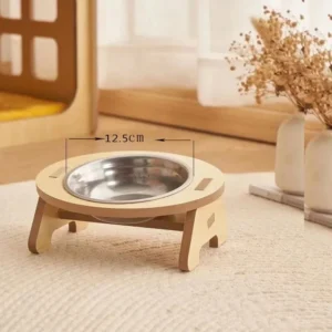 Elevated Pet Bowls Wooden Dog Waters Feed Container Tilted Single/Double Cat Utility Food Bowls Wooden Water Feeding Containers 6