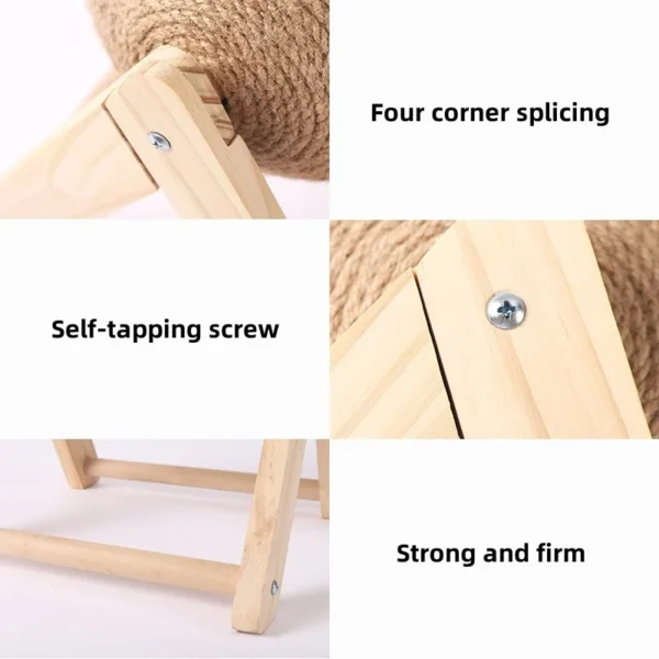 Cat Scratching Ball Toy Kitten Sisal Rope Ball Board Grinding Paws Toy Cats Scratcher Wear-resistant Pet Furniture Supplies 5