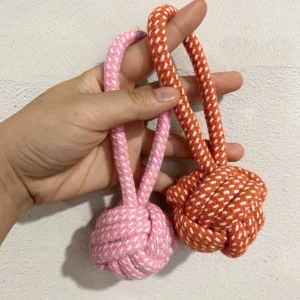 1pcs Random Color Interactive Cotton Rope Puppy Tug Toys Ball For Dogs Accessories Toothbrush Chew Durable Supply 3