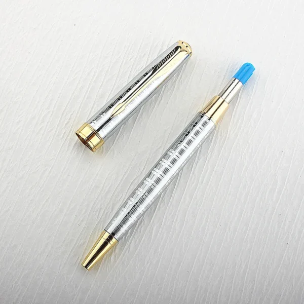 Luxury quality Metal Colour School student Office supplies accessories Medium 0.7mm Nib Ballpoint pens 6